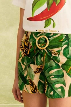 Farm Rio Tropical Leaves Shorts -Farm Rio Fashion Store 310644 03