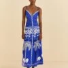 Farm Rio Blue Mixed Ondina Midi Dress 1 Farm Rio Blue Mixed Ondina Midi Dress -Farm Rio Fashion Store 310652 01