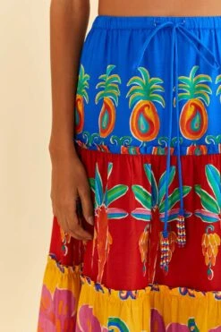 Farm Rio Off-White Vivid Garden Maxi Skirt -Farm Rio Fashion Store 310663 04