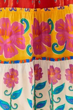 Farm Rio Off-White Vivid Garden Maxi Skirt -Farm Rio Fashion Store 310663 06