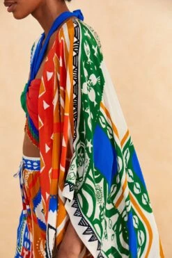 Farm Rio Off-White Pitta Colors Kimono -Farm Rio Fashion Store 310669 03