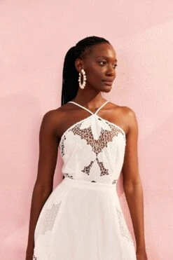 Farm Rio Off-White Embroidered Midi Dress 10 Farm Rio Off-White Embroidered Midi Dress -Farm Rio Fashion Store 310674 03