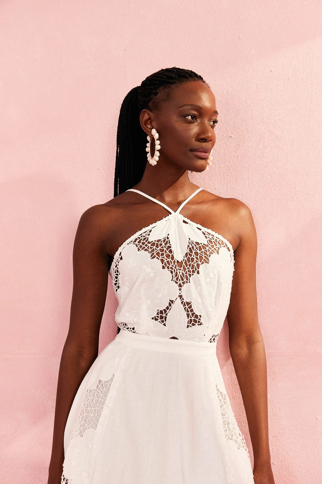 Farm Rio Off-White Embroidered Midi Dress 5 Farm Rio Off-White Embroidered Midi Dress - Image 3