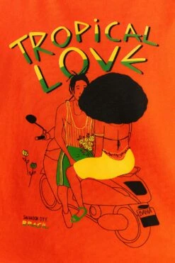 Farm Rio Orange Tropical Love Organic Cotton T-Shirt -Farm Rio Fashion Store 310678 04