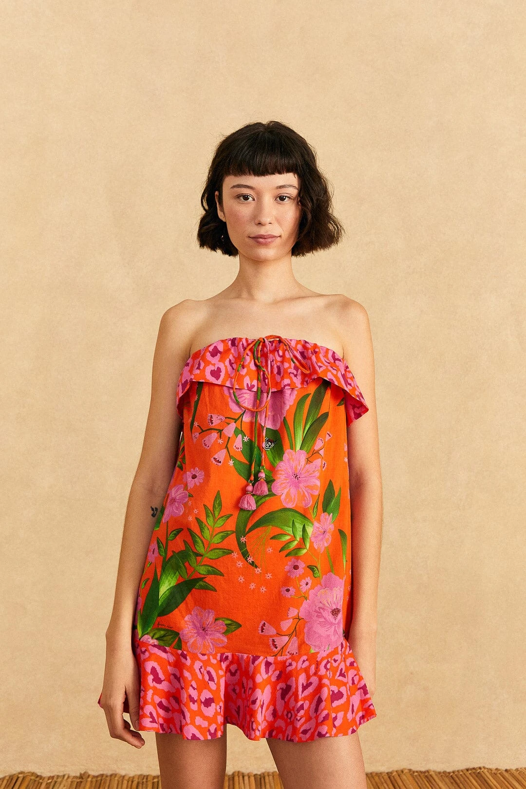 Farm Rio Romantic Garden & Leopard Pop Short Cover-Up 4 Farm Rio Romantic Garden & Leopard Pop Short Cover-Up - Image 2