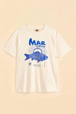 Farm Rio White Mar Da Bahia Organic Cotton T-shirt -Farm Rio Fashion Store 310696 06