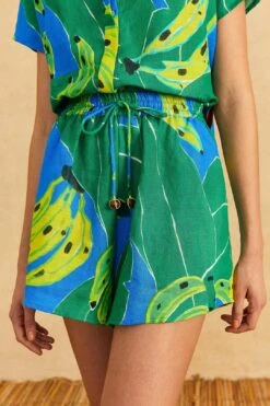Farm Rio Blue Banana Leaves Shorts -Farm Rio Fashion Store 310902 03