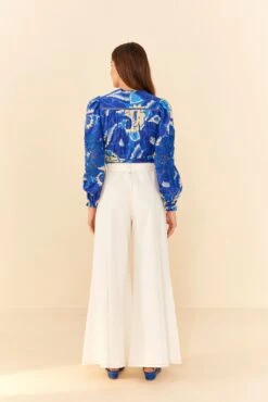 Farm Rio Off White Twill Pants -Farm Rio Fashion Store 311317 03