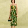 Farm Rio Tropical Leaves Midi Dress -Farm Rio Fashion Store 311337 02