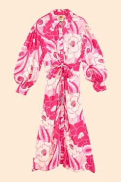 Farm Rio Pink Tropical Groove Midi Dress 13 Farm Rio Pink Tropical Groove Midi Dress -Farm Rio Fashion Store 311372 06