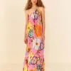 Farm Rio Pink Full Garden Maxi Dress 2 Farm Rio Pink Full Garden Maxi Dress -Farm Rio Fashion Store 311377 02
