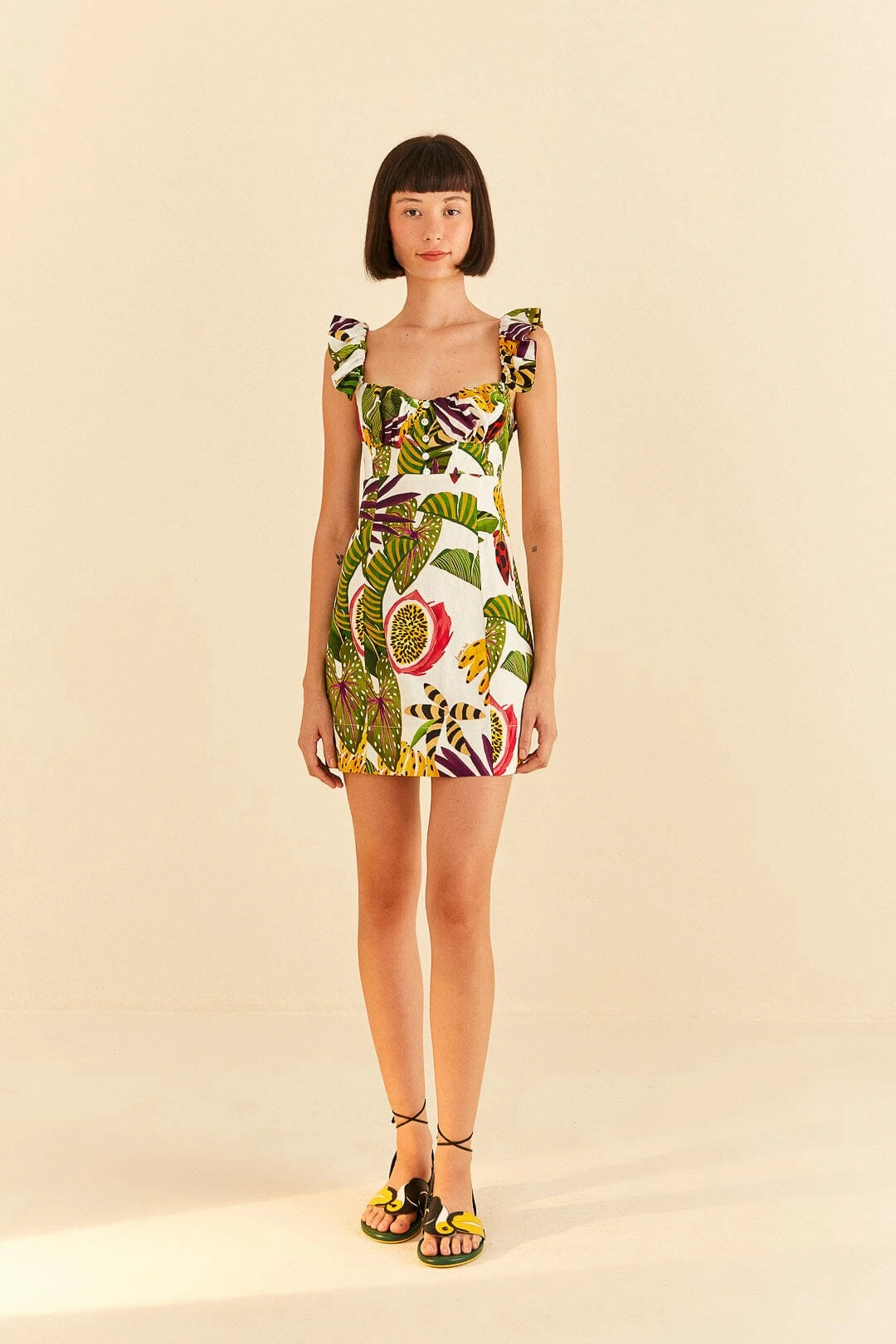 Farm Rio Striped Forest Mini Dress 4 Farm Rio Striped Forest Mini Dress - Image 2