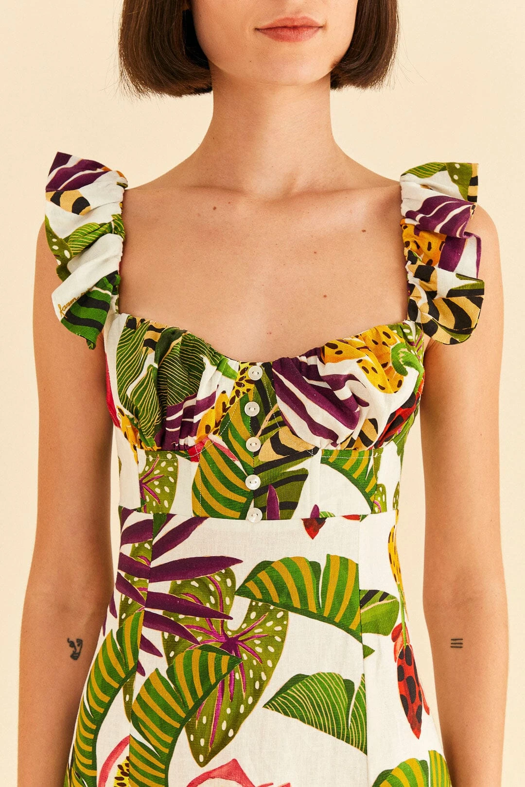 Farm Rio Striped Forest Mini Dress 5 Farm Rio Striped Forest Mini Dress - Image 3