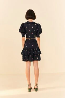 Farm Rio Zodiac Cross Stitch Mini Skirt -Farm Rio Fashion Store 311416 03 1