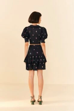 Farm Rio Zodiac Cross Stitch Crop Top -Farm Rio Fashion Store 311429 04