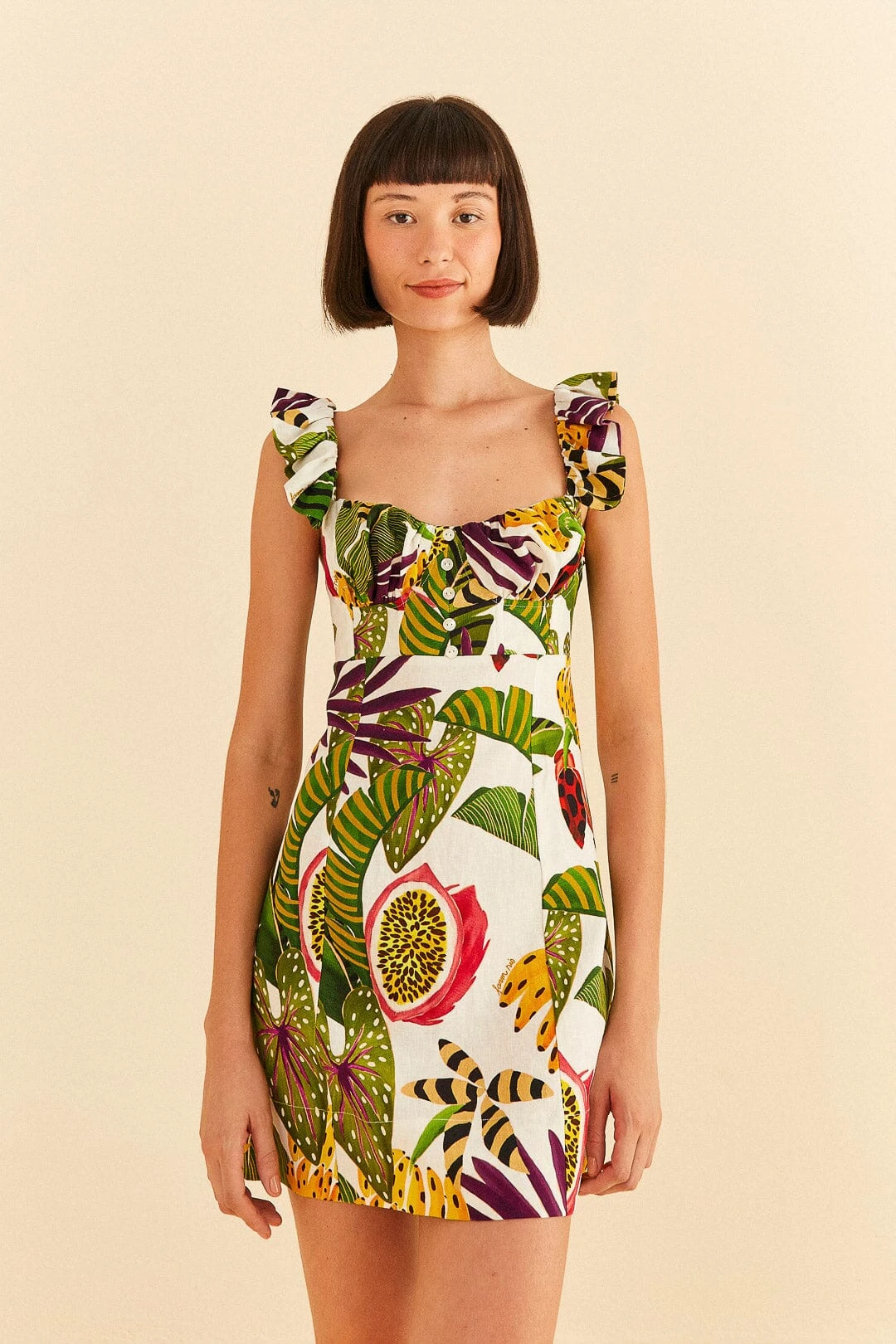 Farm Rio Striped Forest Mini Dress 3 Farm Rio Striped Forest Mini Dress