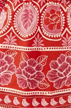 Farm Rio Red Summer Sunrise Organic Cotton Mini Dress -Farm Rio Fashion Store 311432 05