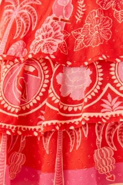 Farm Rio Red Summer Sunrise Mini Skirt -Farm Rio Fashion Store 311481 05