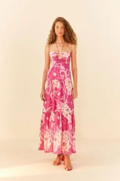 Pink Tropical Groove Maxi Dress -Farm Rio Fashion Store 311532 04