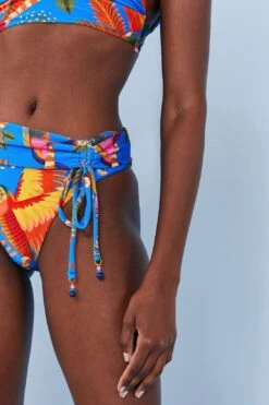 Farm Rio Blue Macaw Party Crochet Bikini Top -Farm Rio Fashion Store 311539 03