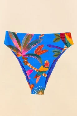 Farm Rio Blue Macaw Party High Waisted Bikini Bottom -Farm Rio Fashion Store 311540 05 18a20a4a db75 4b9f 8135 10f0a4d41c06