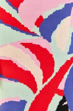 Farm Rio Colorful Monstera Knit Dress -Farm Rio Fashion Store 311550 04