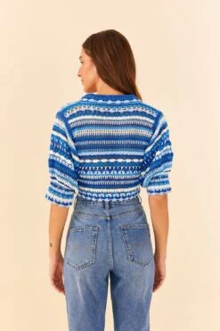 Farm Rio Multi Stitches Crochet Collar Blouse -Farm Rio Fashion Store 311558 04