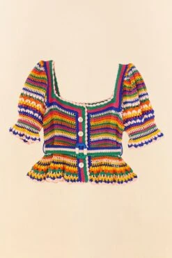 Farm Rio Multi Stitches Crochet Blouse -Farm Rio Fashion Store 311559 05