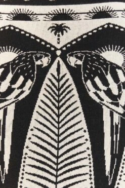 Farm Rio Black Macaw Elegance Knit Skirt -Farm Rio Fashion Store 311568 04