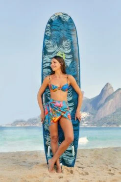 Farm Rio Blue Macaw Party Cover Up Skirt