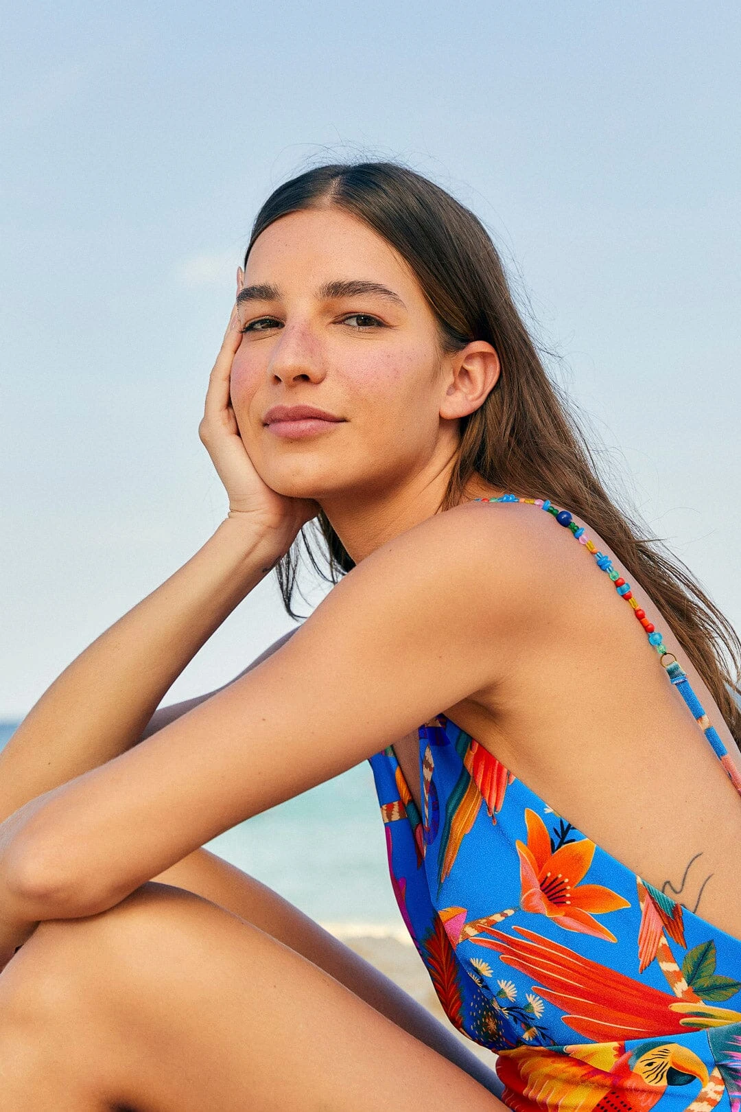 Farm Rio Blue Macaw Party One Piece Swimsuit 5 Farm Rio Blue Macaw Party One Piece Swimsuit - Image 3