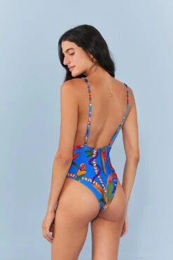Farm Rio Blue Macaw Party One Piece Swimsuit 14 Farm Rio Blue Macaw Party One Piece Swimsuit -Farm Rio Fashion Store 311701 06