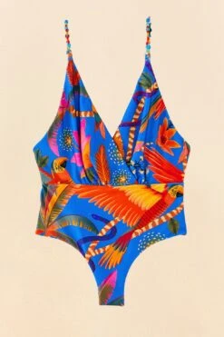 Farm Rio Blue Macaw Party One Piece Swimsuit 15 Farm Rio Blue Macaw Party One Piece Swimsuit -Farm Rio Fashion Store 311701 07