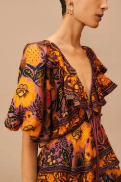 Farm Rio Blush Garden Bloom Maxi Dress -Farm Rio Fashion Store 312002 03