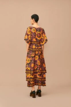 Farm Rio Blush Garden Bloom Maxi Dress -Farm Rio Fashion Store 312002 04