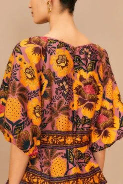 Farm Rio Blush Garden Bloom Maxi Dress -Farm Rio Fashion Store 312002 05