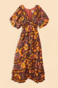 Farm Rio Blush Garden Bloom Maxi Dress -Farm Rio Fashion Store 312002 07