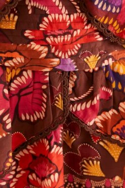 Farm Rio Brown Bright Flora Mini Skirt -Farm Rio Fashion Store 312014 05