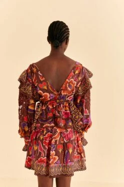 Farm Rio Brown Bright Flora Blouse 11 Farm Rio Brown Bright Flora Blouse -Farm Rio Fashion Store 312020 04