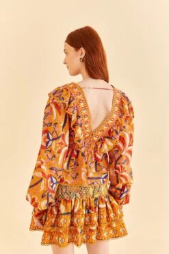 Farm Rio Yellow Palms Party Ruffle Blouse 11 Farm Rio Yellow Palms Party Ruffle Blouse -Farm Rio Fashion Store 312021 04