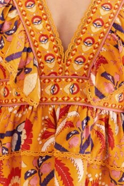 Farm Rio Yellow Palms Party Ruffle Blouse 13 Farm Rio Yellow Palms Party Ruffle Blouse -Farm Rio Fashion Store 312021 06