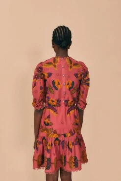 Farm Rio Blush Living Bloom Short Sleeve Mini Dress -Farm Rio Fashion Store 312186 03