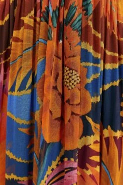 Farm Rio Vintage Wave Long Sleeve Maxi Dress -Farm Rio Fashion Store 312218 07