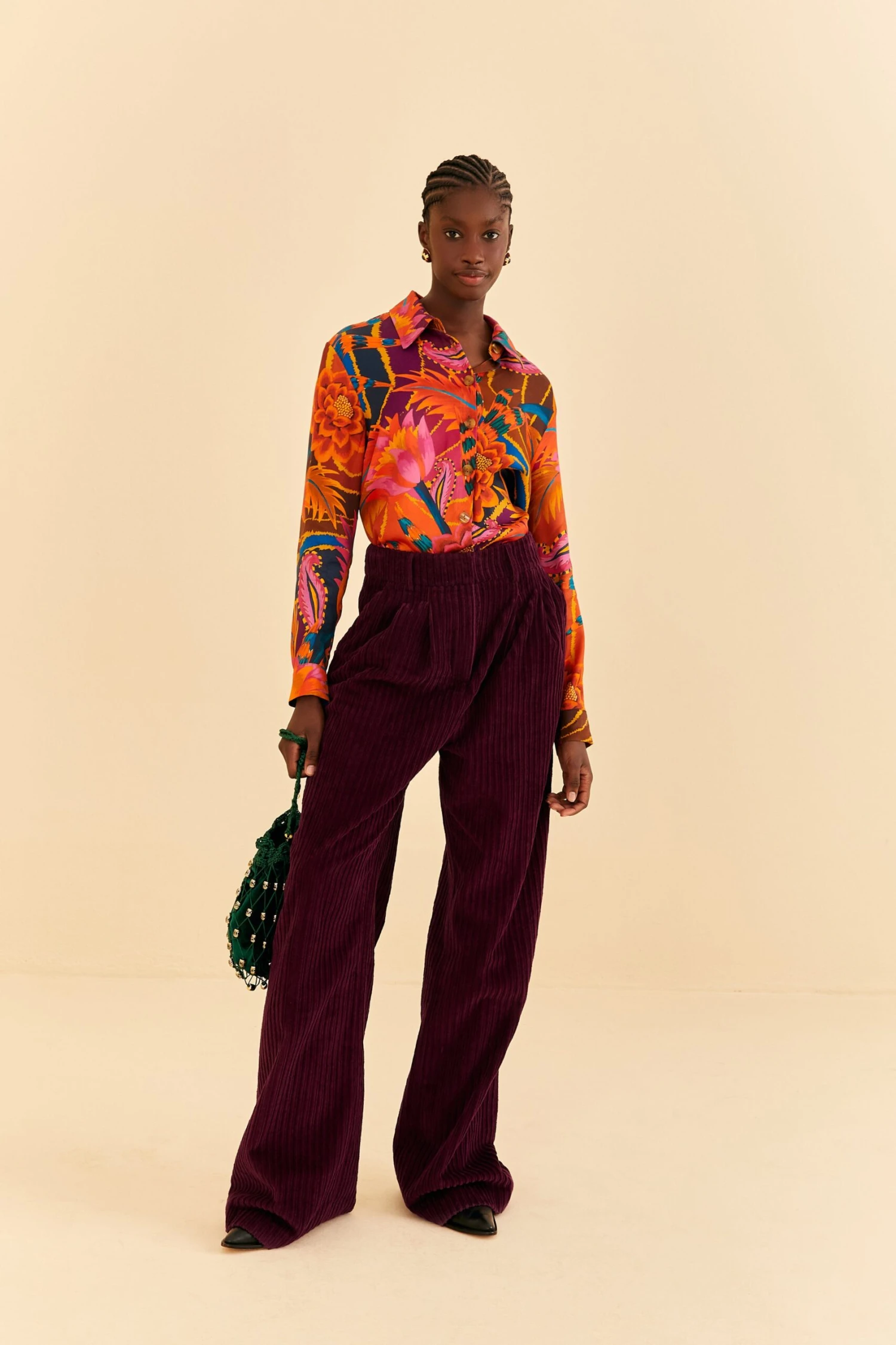 Farm Rio Vintage Wave Multicolor Long Sleeve Shirt 3 Farm Rio Vintage Wave Multicolor Long Sleeve Shirt