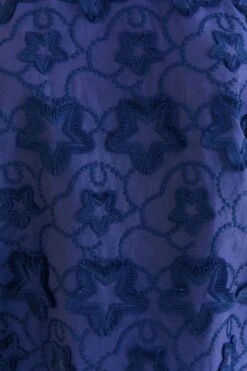 Farm Rio Navy Blue 3d Star Texture Blouse -Farm Rio Fashion Store 312282 06