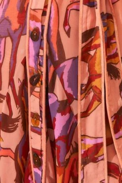 Farm Rio Rose Wild Horses Long Sleeve Mini Dress -Farm Rio Fashion Store 312367 05