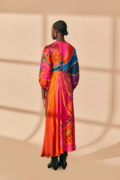 Farm Rio Vintage Wave Circle Cut-Out Midi Dress -Farm Rio Fashion Store 312373 05