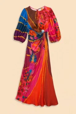 Farm Rio Vintage Wave Circle Cut-Out Midi Dress -Farm Rio Fashion Store 312373 07