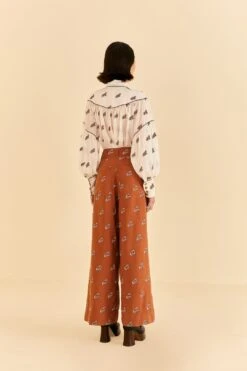 Farm Rio Caramel Embroidered Horses Pants 11 Farm Rio Caramel Embroidered Horses Pants -Farm Rio Fashion Store 312388 04