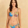 Farm Rio Blue Painted Birds Side Tie Bikini Bottom -Farm Rio Fashion Store 312410 01